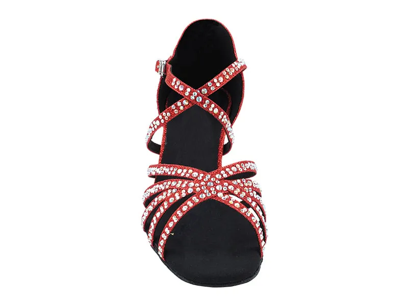 1613Bling Red Glitter Satin