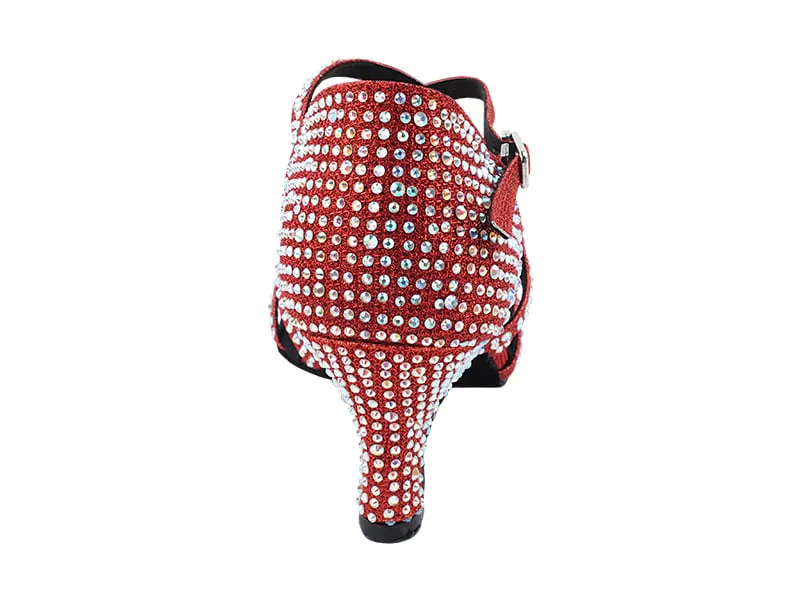 1613Bling Red Glitter Satin