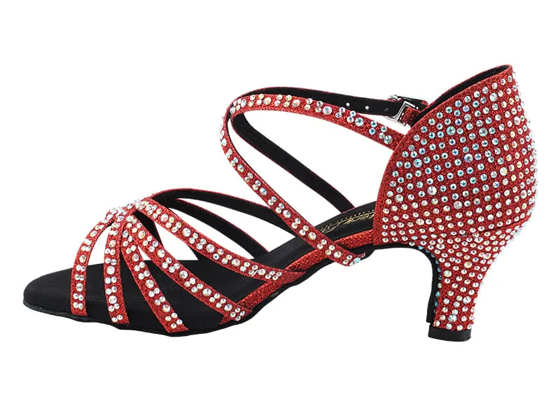 1613Bling Red Glitter Satin