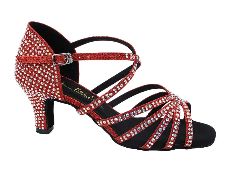 1613Bling Red Glitter Satin