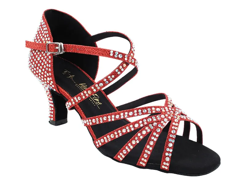 1613Bling Red Glitter Satin
