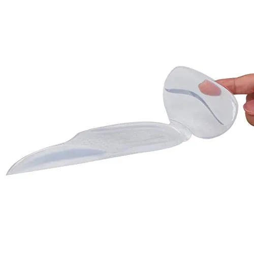 3 in 1 Arch Support Heel Cushion and Liner for Men and Women, Gel Shoe Heel Inserts (Transparent)