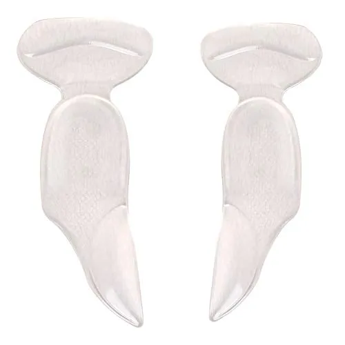 3 in 1 Arch Support Heel Cushion and Liner for Men and Women, Gel Shoe Heel Inserts (Transparent)