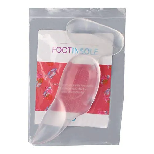 3 in 1 Arch Support Heel Cushion and Liner for Men and Women, Gel Shoe Heel Inserts (Transparent)