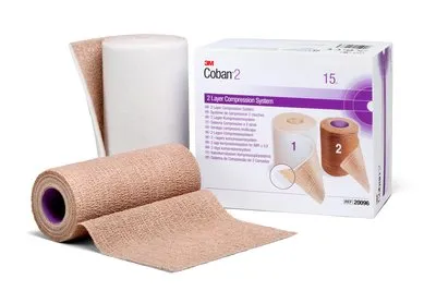 3M 20096 Coban 2 Layer Compression System - 6 inch x 4.9 yards, Case of 8 systems