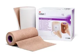 3M 20096 Coban 2 Layer Compression System - 6 inch x 4.9 yards, Case of 8 systems