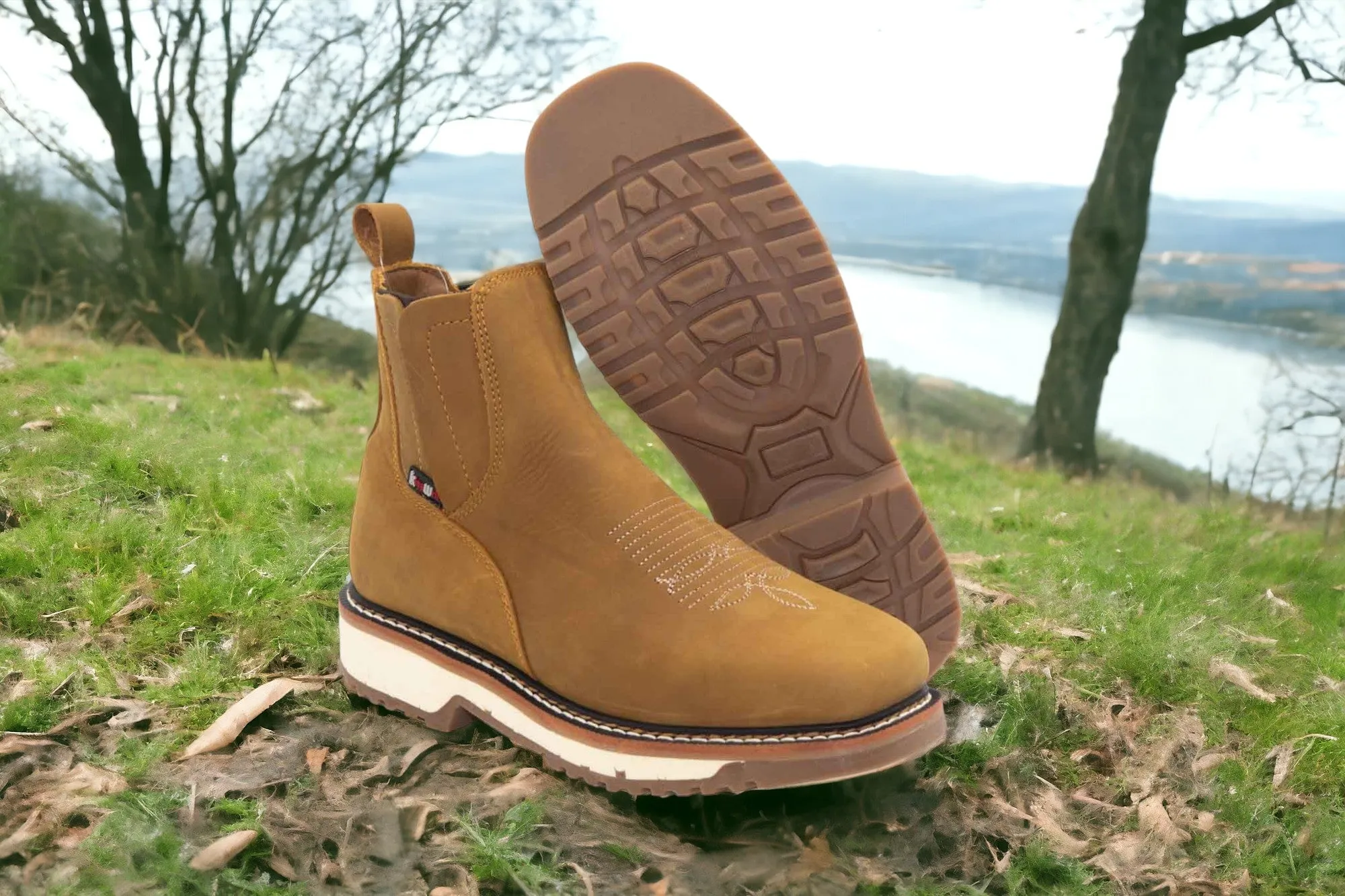 6" FLEX DESERT SQUARE SOFT TOE DOUBLE DENSITY LEATHER WORK BOOT
