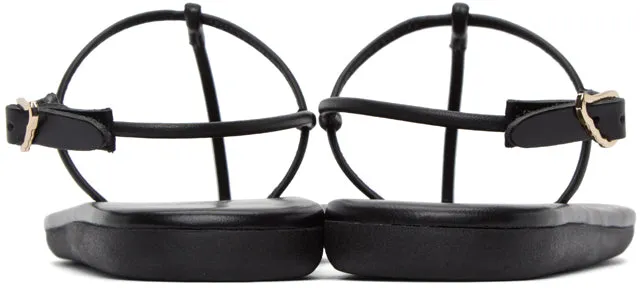 Ancient Greek Sandals Black Katerina Sandals