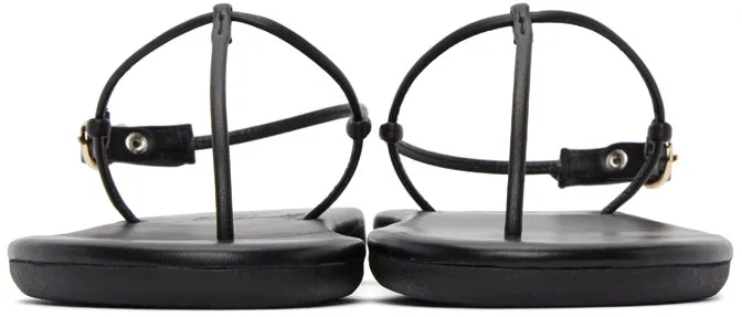 Ancient Greek Sandals Black Katerina Sandals