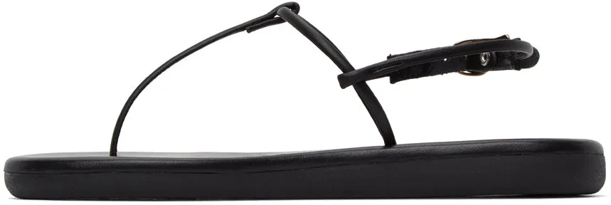 Ancient Greek Sandals Black Katerina Sandals