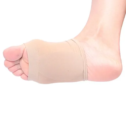 Arch Support Sleeves with Comfort Gel Cushions for Flat Foot and Plantar Fasciitis Pain Relief