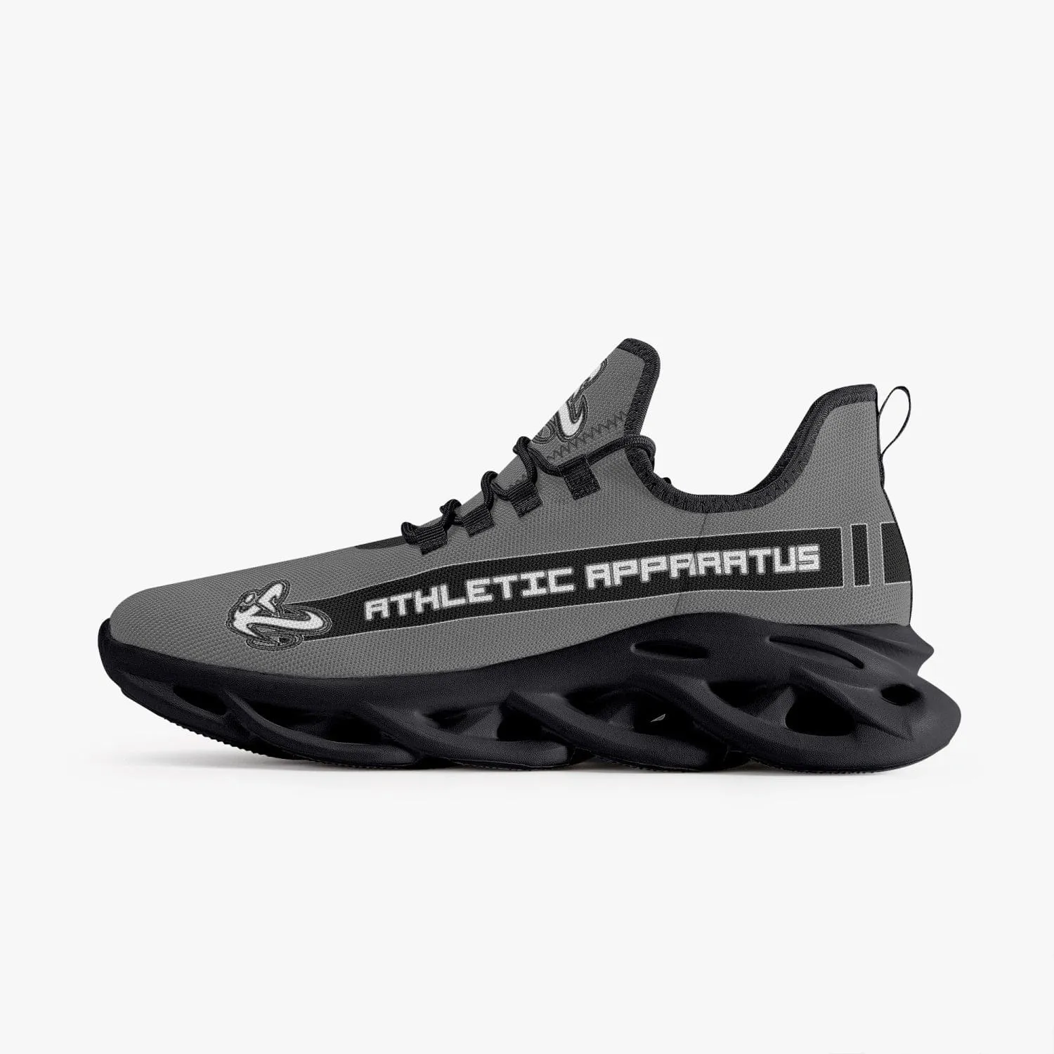 ATHLETIC APPARATUS V1 BOUNCE MESH KNIT SNEAKERS - GREY