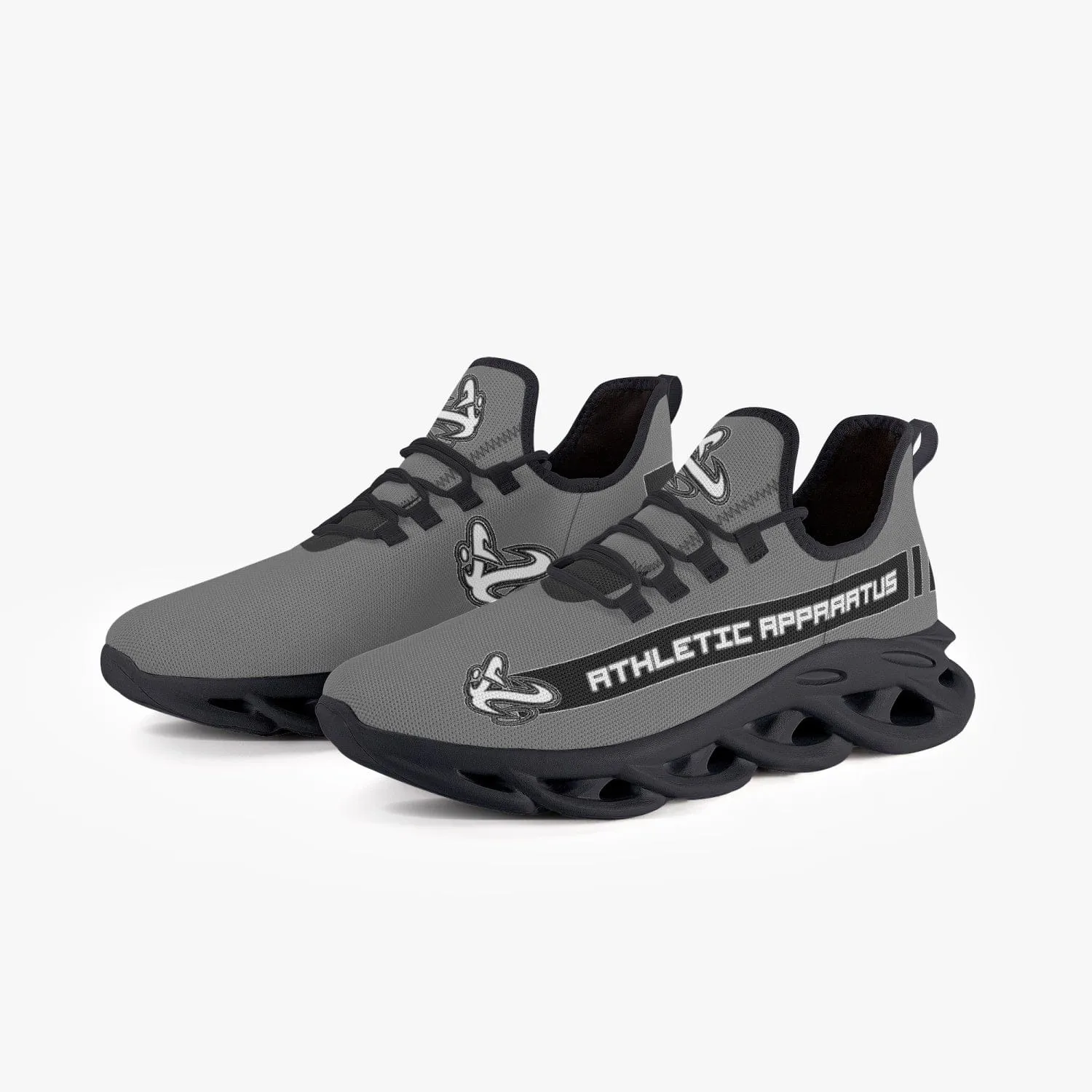 ATHLETIC APPARATUS V1 BOUNCE MESH KNIT SNEAKERS - GREY