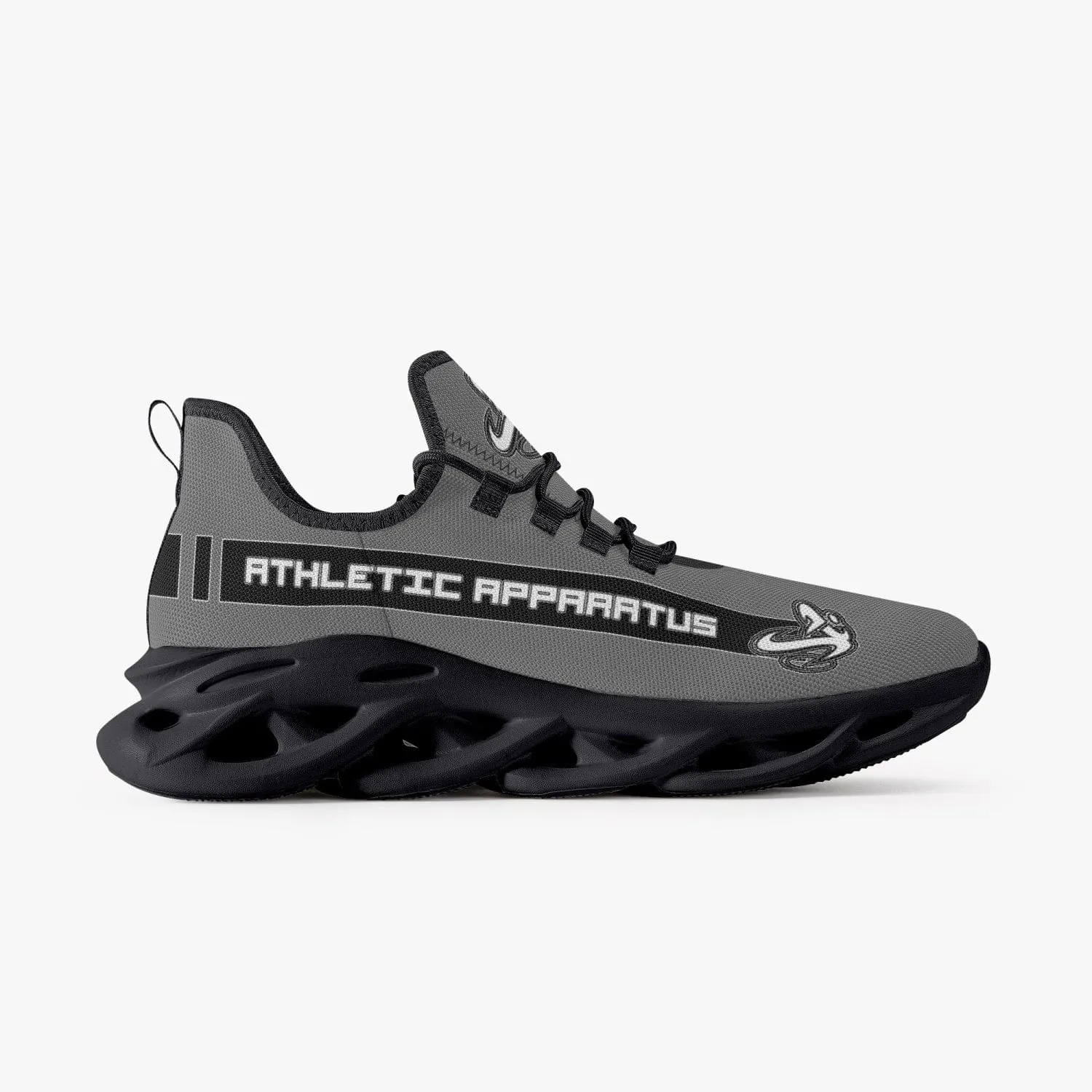 ATHLETIC APPARATUS V1 BOUNCE MESH KNIT SNEAKERS - GREY