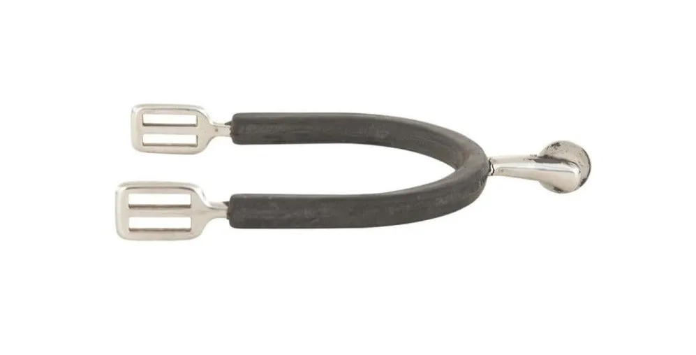 BR Epsom Men's Disc Spurs With Small Sun Rowel Black Rubber