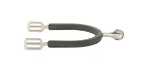 BR Epsom Men's Disc Spurs With Small Sun Rowel Black Rubber