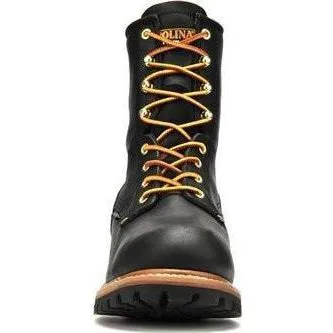 Carolina Men's Elm 8"� Steel Toe Waterproof INS Logger Work Boot - Black - CA5823