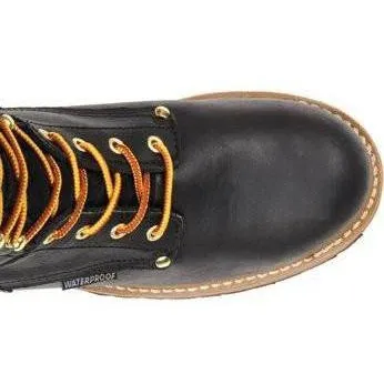 Carolina Men's Elm 8"� Steel Toe Waterproof INS Logger Work Boot - Black - CA5823