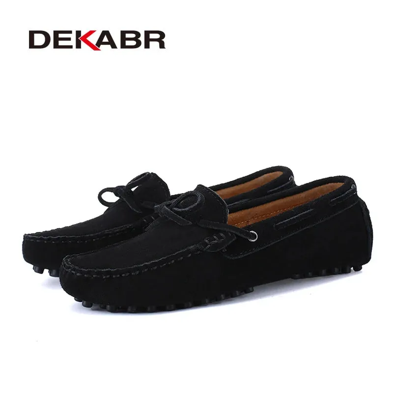 Casual Men Genuine Leather Shoes Summer Loafers
