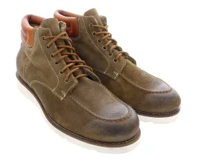 DANIELA FARGION Brown Suede Reinforced Lace Up Ankle Boots-