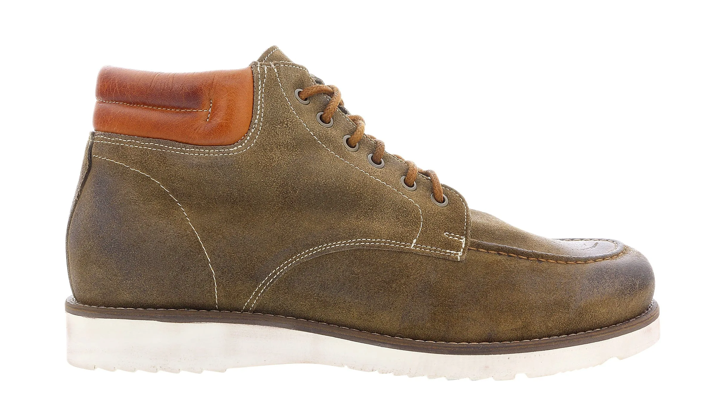 DANIELA FARGION Brown Suede Reinforced Lace Up Ankle Boots-