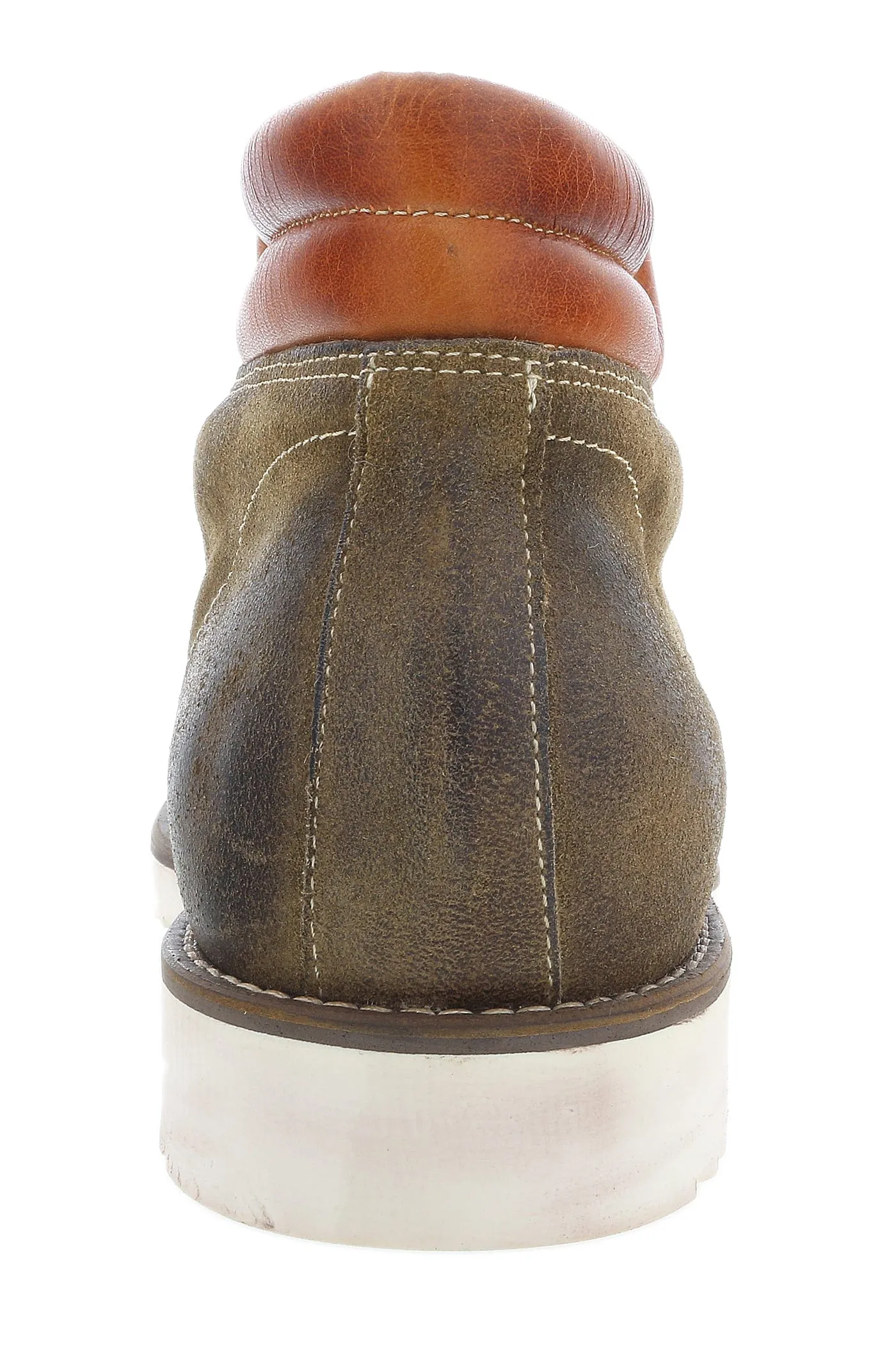 DANIELA FARGION Brown Suede Reinforced Lace Up Ankle Boots-