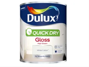 Dulux Quick Dry Gloss White Cotton 750ml