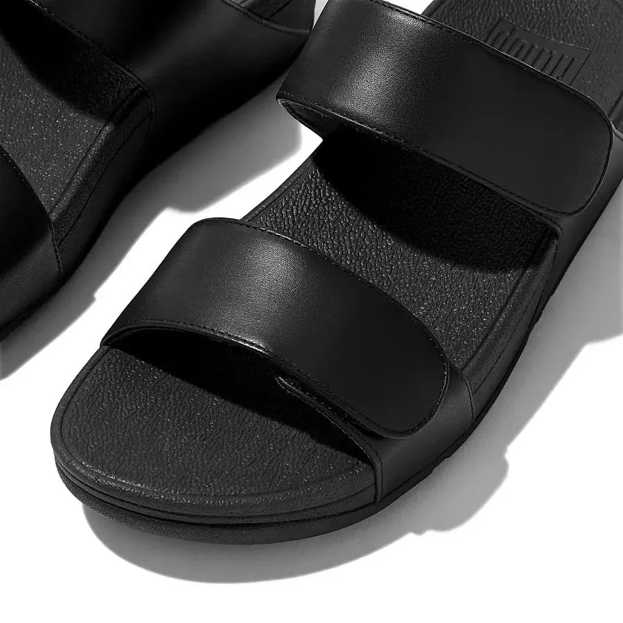 Fitflop Lulu Black Adjustable Leather Sandal