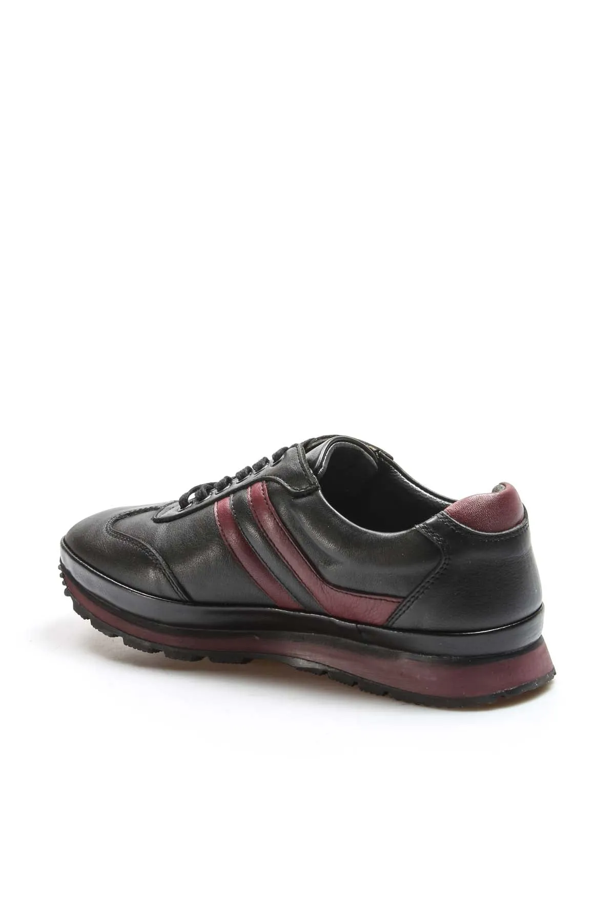 FST Genuine Leather Men's Casual Shoes 662GA1001 Black Burgundy - Atotonilco el Alto