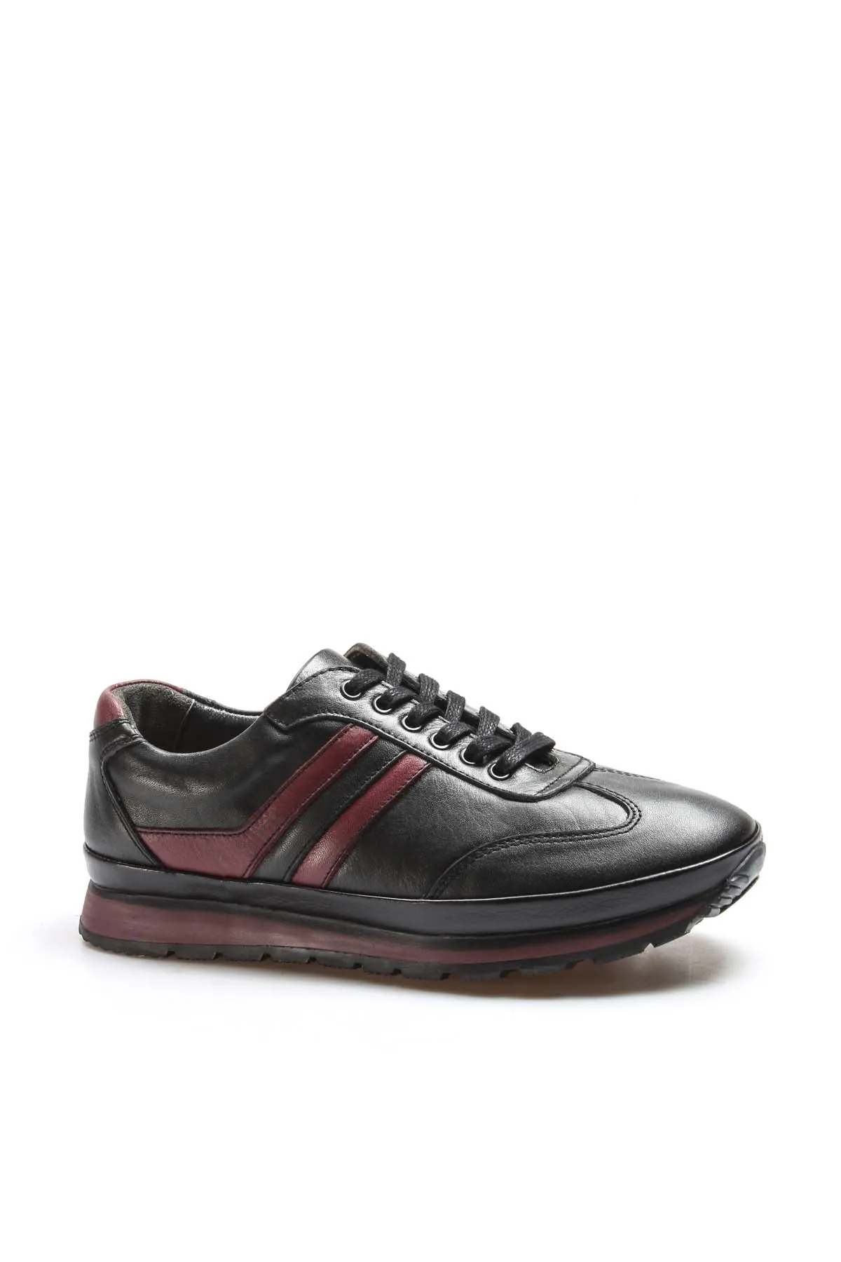 FST Genuine Leather Men's Casual Shoes 662GA1001 Black Burgundy - Atotonilco el Alto