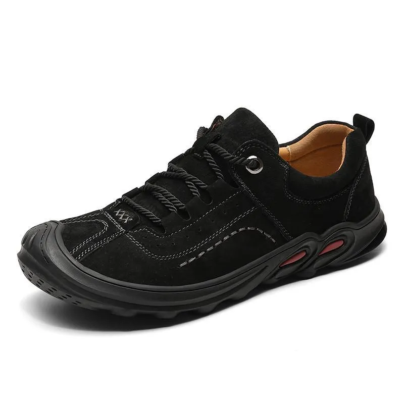 Genuine Leather Men Casual Shoes Autumn Outdoor Mens Walking Sneakers