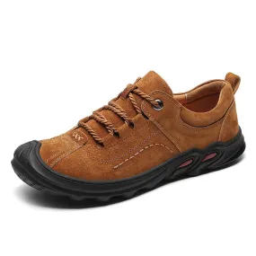 Genuine Leather Men Casual Shoes Autumn Outdoor Mens Walking Sneakers