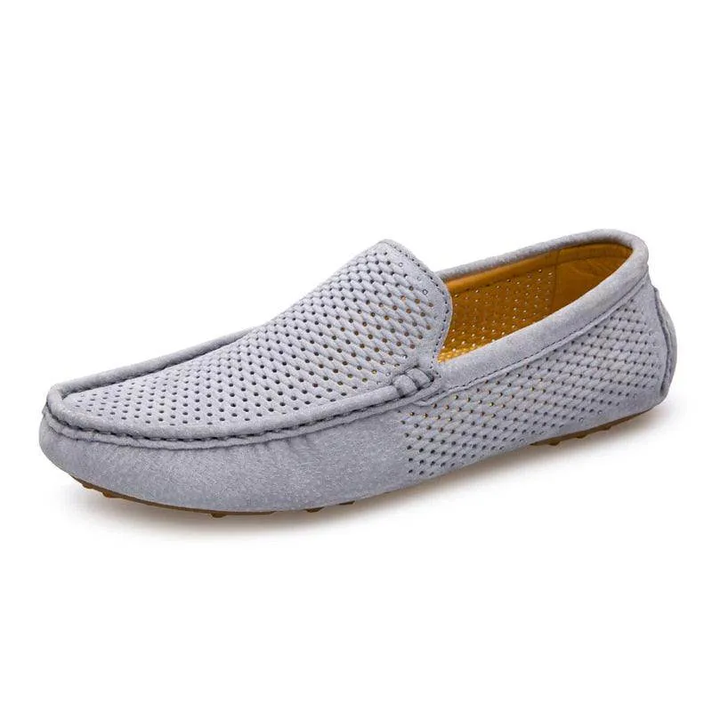 Genuine Suede Leather Men Shoes Casual Breathable Moccasins