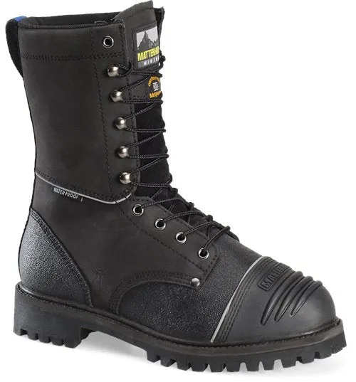 Matterhorn MT903 Men's 10" Waterproof Insulated Work Boots with Internal MetGuard and Tiger Tip - Black