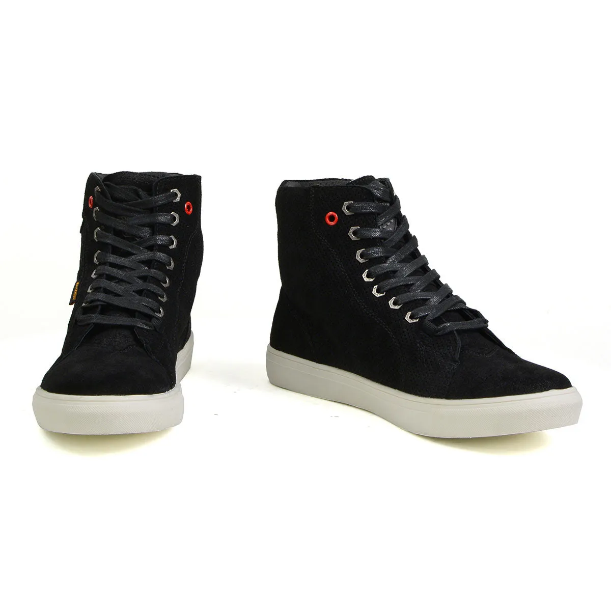 MBM9155 Men's Black Suede Reinforced Street Riding Waterproof Shoes with Ankle Support