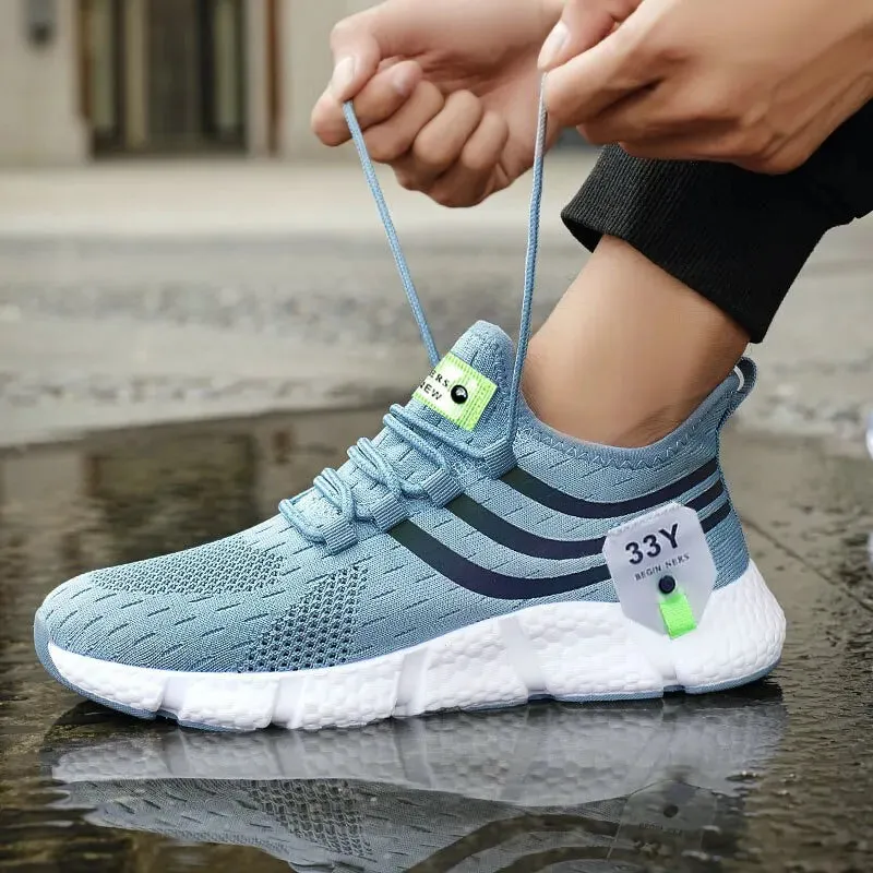 Men's Lightweight Breathable Sport Sneakers - Casual Mesh Running Shoes for Outdoor Jogging & Walking - Perfect Athletic Footwear