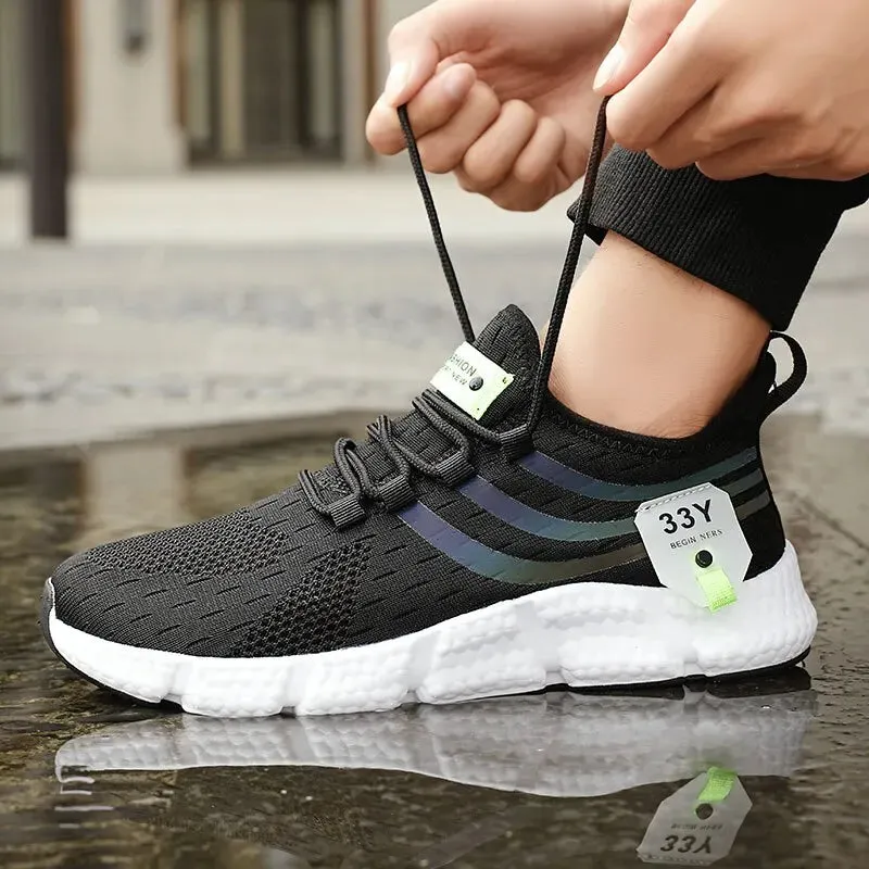 Men's Lightweight Breathable Sport Sneakers - Casual Mesh Running Shoes for Outdoor Jogging & Walking - Perfect Athletic Footwear