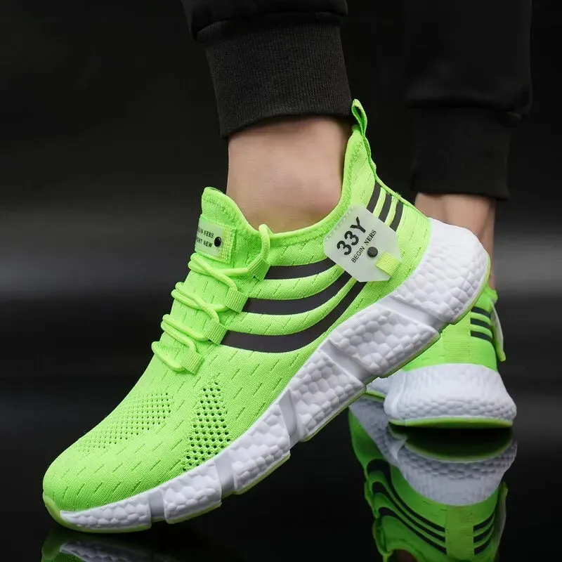 Men's Lightweight Breathable Sport Sneakers - Casual Mesh Running Shoes for Outdoor Jogging & Walking - Perfect Athletic Footwear