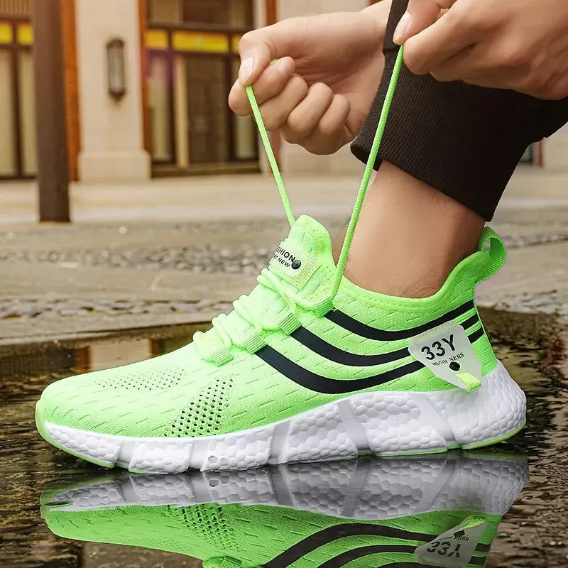 Men's Lightweight Breathable Sport Sneakers - Casual Mesh Running Shoes for Outdoor Jogging & Walking - Perfect Athletic Footwear
