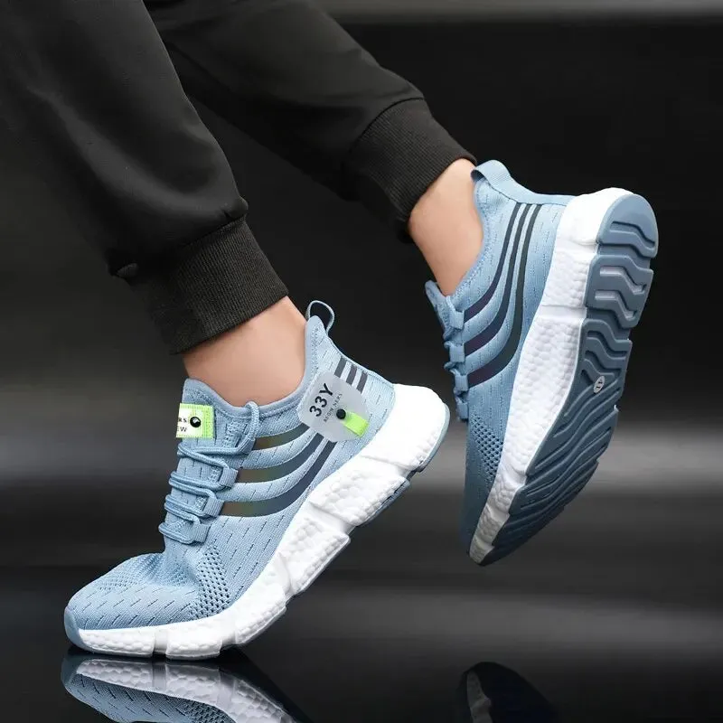 Men's Lightweight Breathable Sport Sneakers - Casual Mesh Running Shoes for Outdoor Jogging & Walking - Perfect Athletic Footwear
