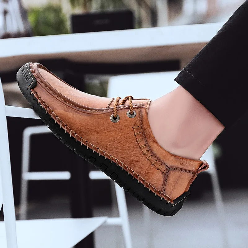Men's Spring Casual Leather Loafers | Plus Size