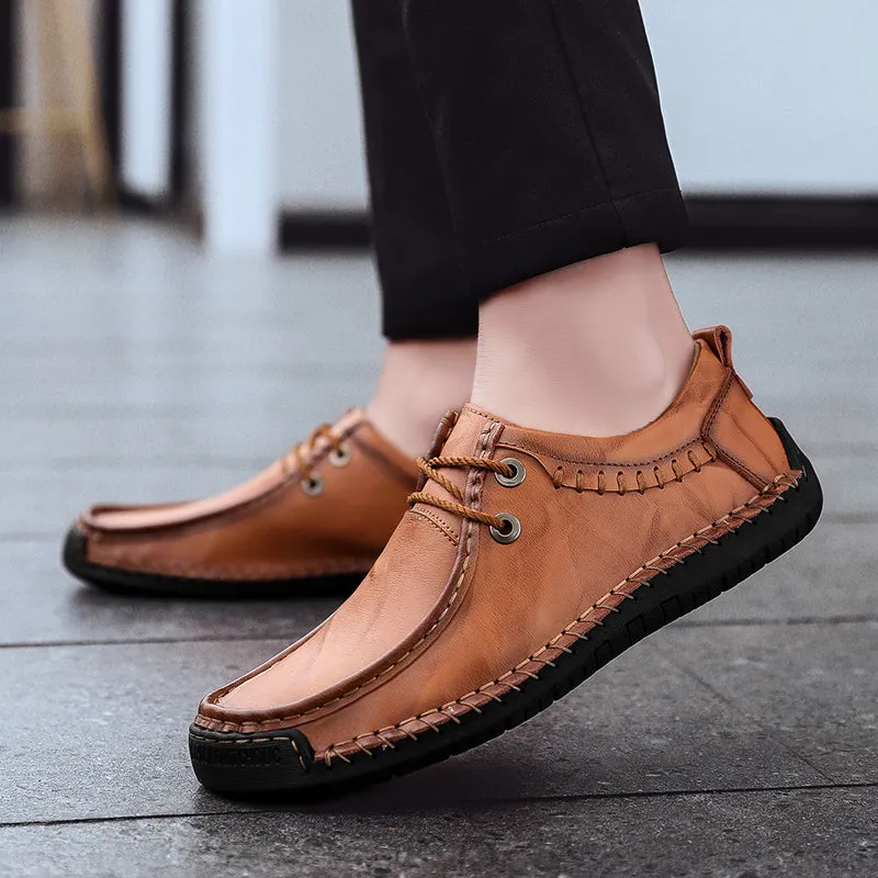Men's Spring Casual Leather Loafers | Plus Size