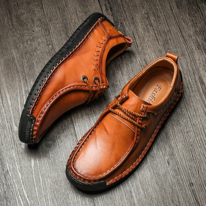 Men's Spring Casual Leather Loafers | Plus Size