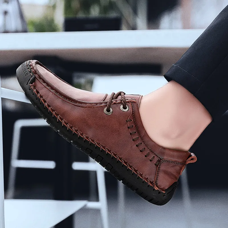Men's Spring Casual Leather Loafers | Plus Size