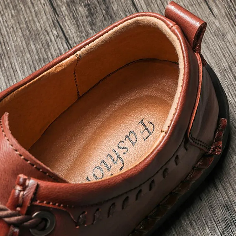 Men's Spring Casual Leather Loafers | Plus Size