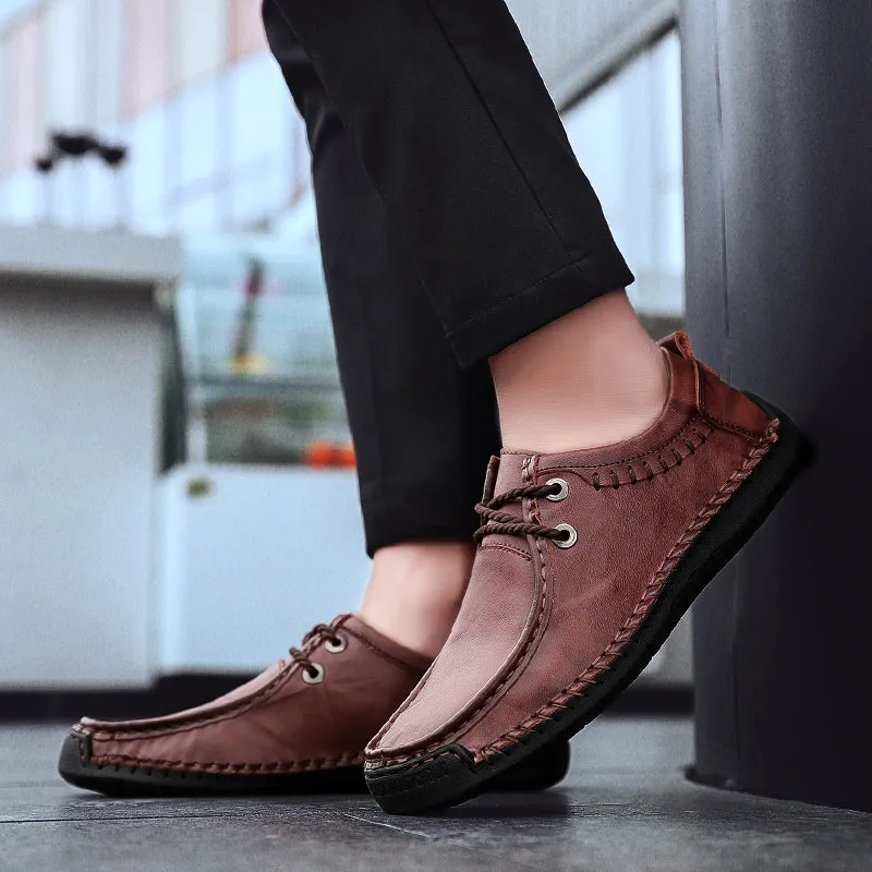 Men's Spring Casual Leather Loafers | Plus Size