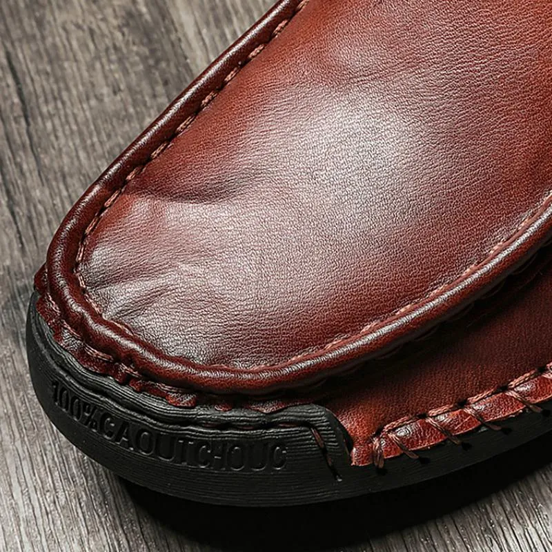 Men's Spring Casual Leather Loafers | Plus Size