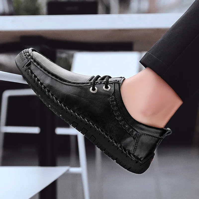 Men's Spring Casual Leather Loafers | Plus Size