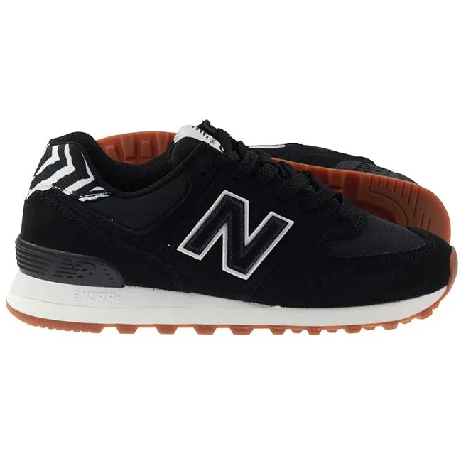New Balance Trainers Womens 574 Animal Print Black