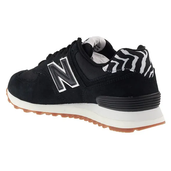 New Balance Trainers Womens 574 Animal Print Black